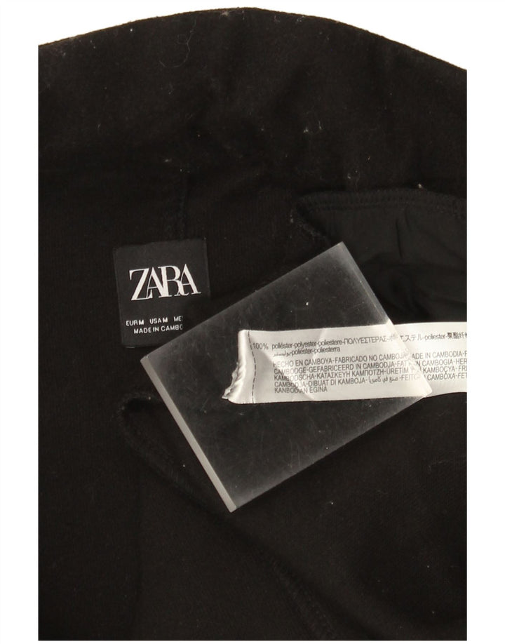 Женское открытое пальто Zara UK 14, средний черный полиэстер