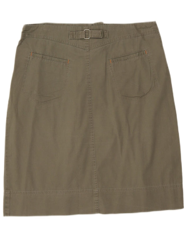 Женская юбка трапеции Awear US 14 XL W33, зеленый хлопок