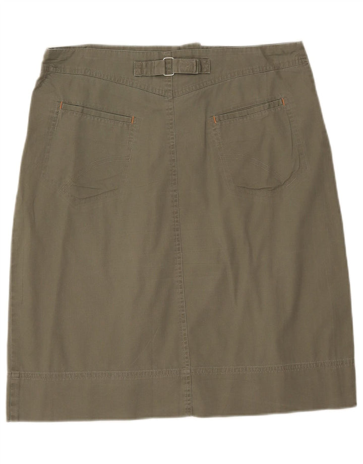 Женская юбка трапеции Awear US 14 XL W33, зеленый хлопок