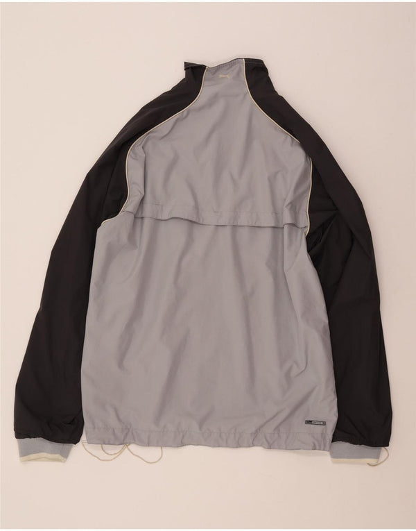 Мужская спортивная куртка PUMA, большая серая с цветными блоками