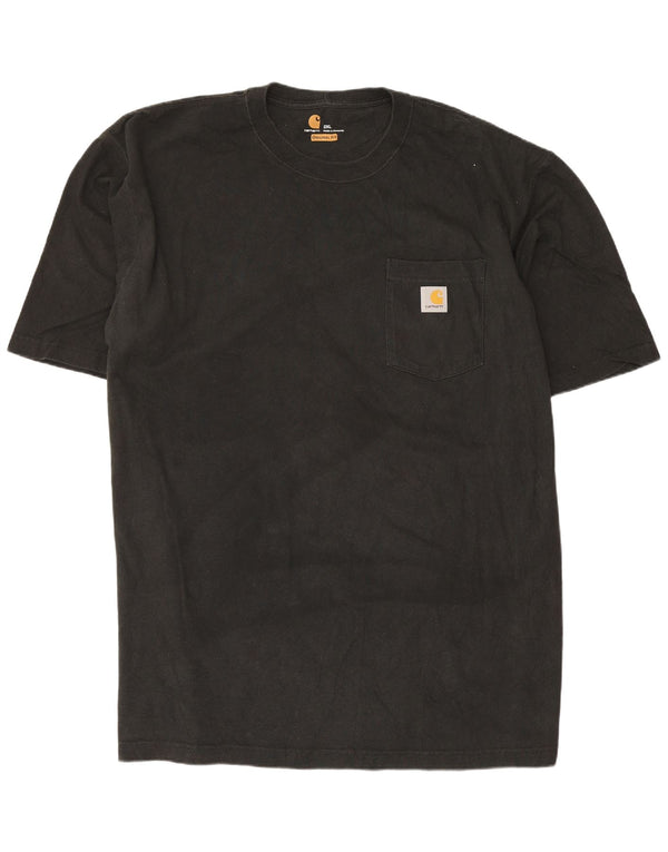 Мужская футболка Carhartt Original Fit, топ 2XL, черный хлопок