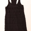 BCBGMAXAZRIA Womens Sleeveless Tiered Dress UK 14 Large Black Polyester Vintage BCBGMAXAZRIA and Second-Hand BCBGMAXAZRIA from Messina Hembry 