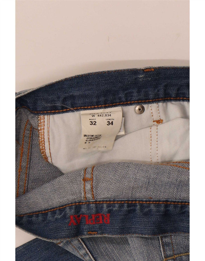 Женские джинсы Bootcut Replay W32 L30 синие, хлопок