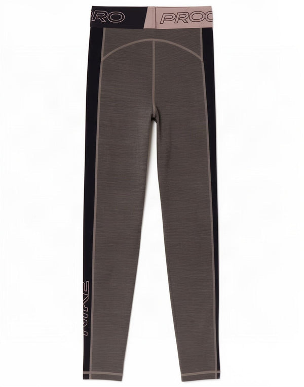 Женские леггинсы с рисунком Nike Dri Fit UK 4 XS, серые, полиэстер с цветными блоками