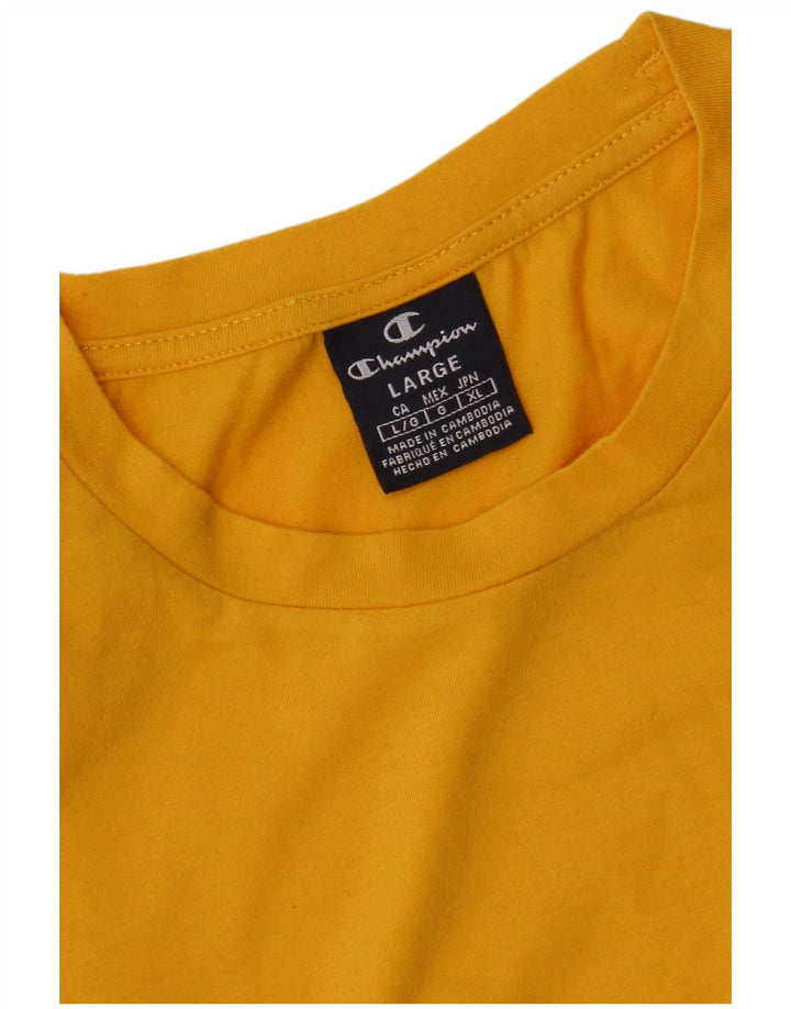 Мужская футболка с рисунком Champion, большая желтая