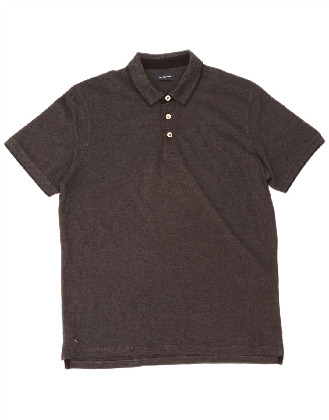 Мужская рубашка-поло JACK & JONES XL, серая, хлопок