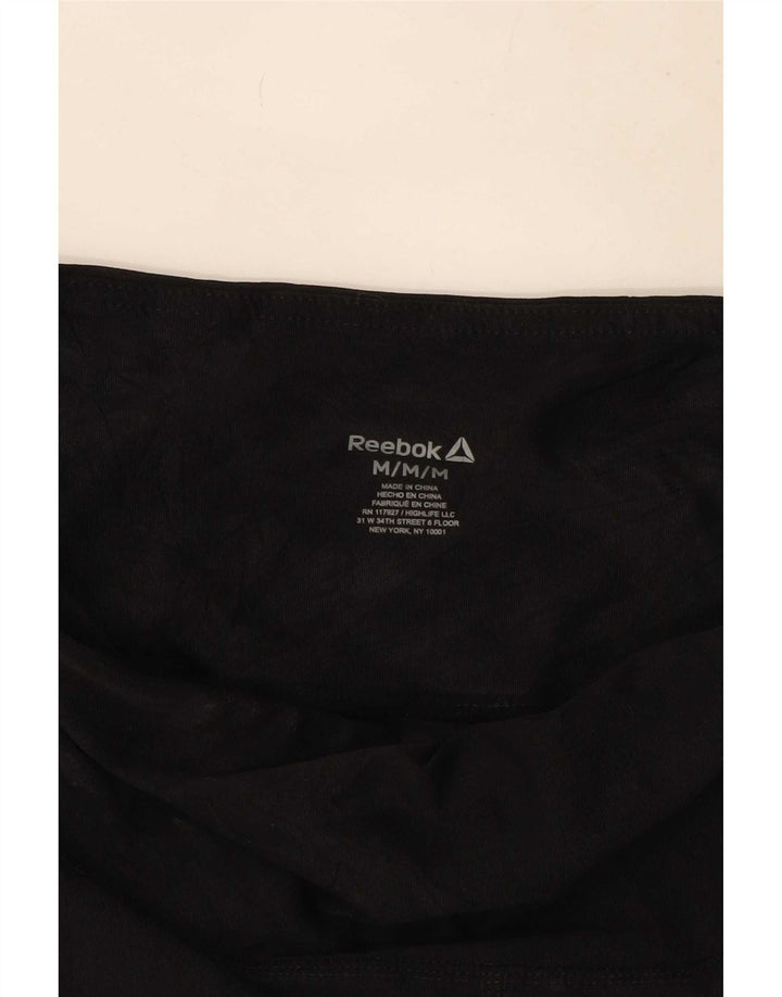 Женские леггинсы с рисунком Reebok UK 12, средние, черные