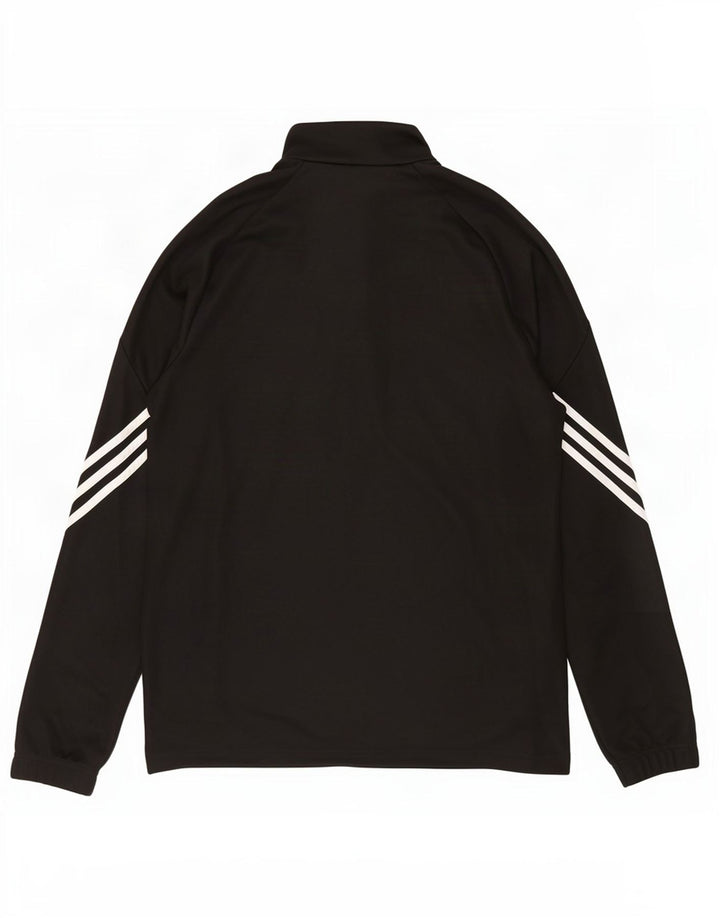 Мужской спортивный костюм Adidas Climalite с воротником на молнии, средний черный