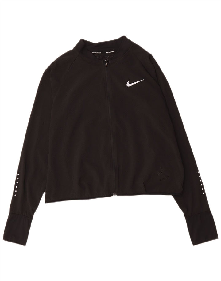 Женский укороченный спортивный костюм для бега Nike UK 16, большой черный полиэстер