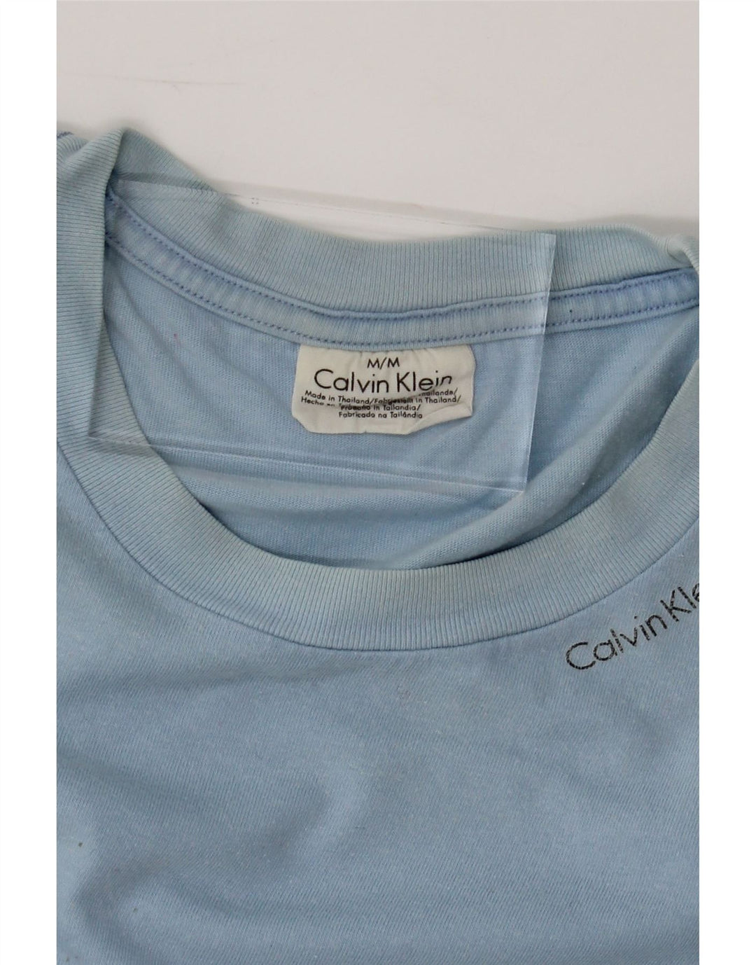 CALVIN KLEIN Mens T-Shirt Top Medium Blue Vintage Calvin Klein and Second-Hand Calvin Klein from Messina Hembry 