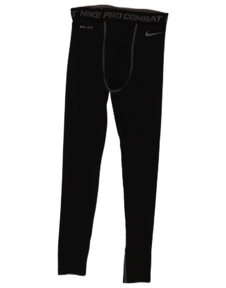 Мужские леггинсы с рисунком Nike Dri Fit, маленький черный полиэстер