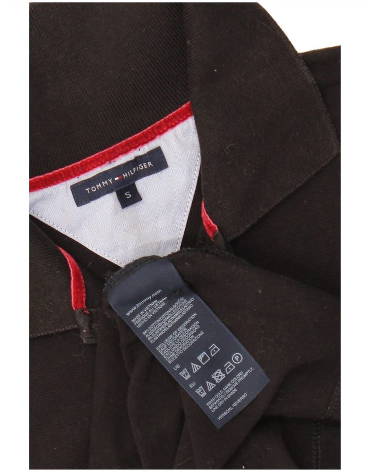 Женская рубашка-поло TOMMY HILFIGER UK 8, маленькая, черный хлопок