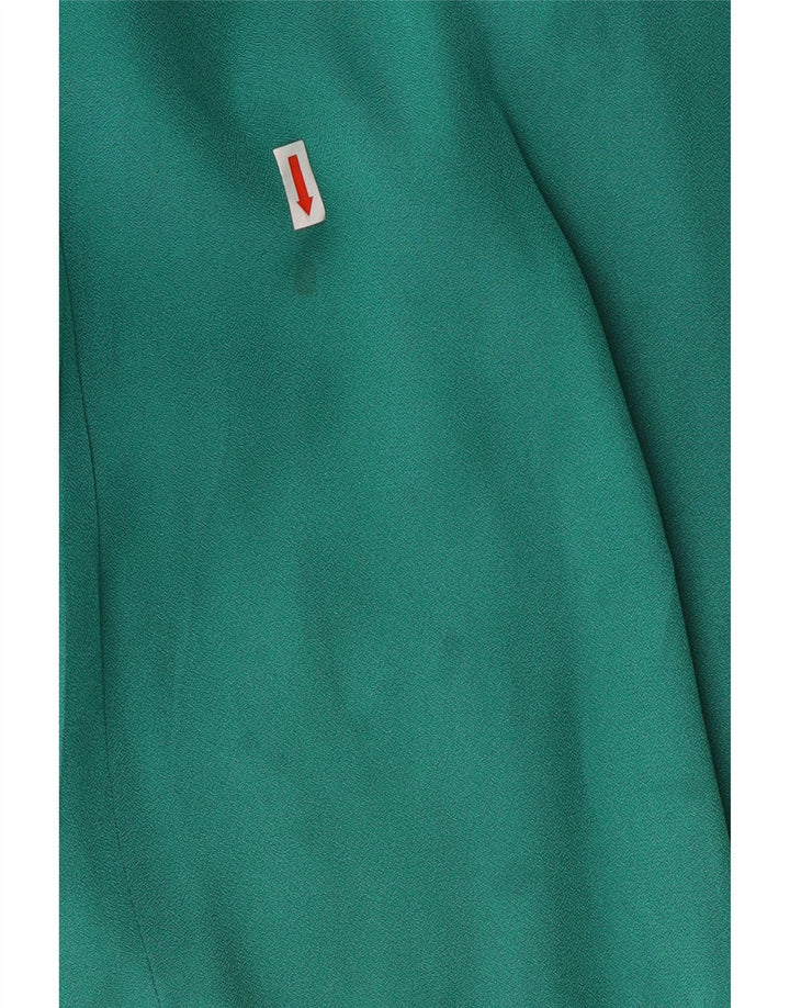 NEFER Womens 1 Button Blazer Jacket IT 46 Large Green Acetate