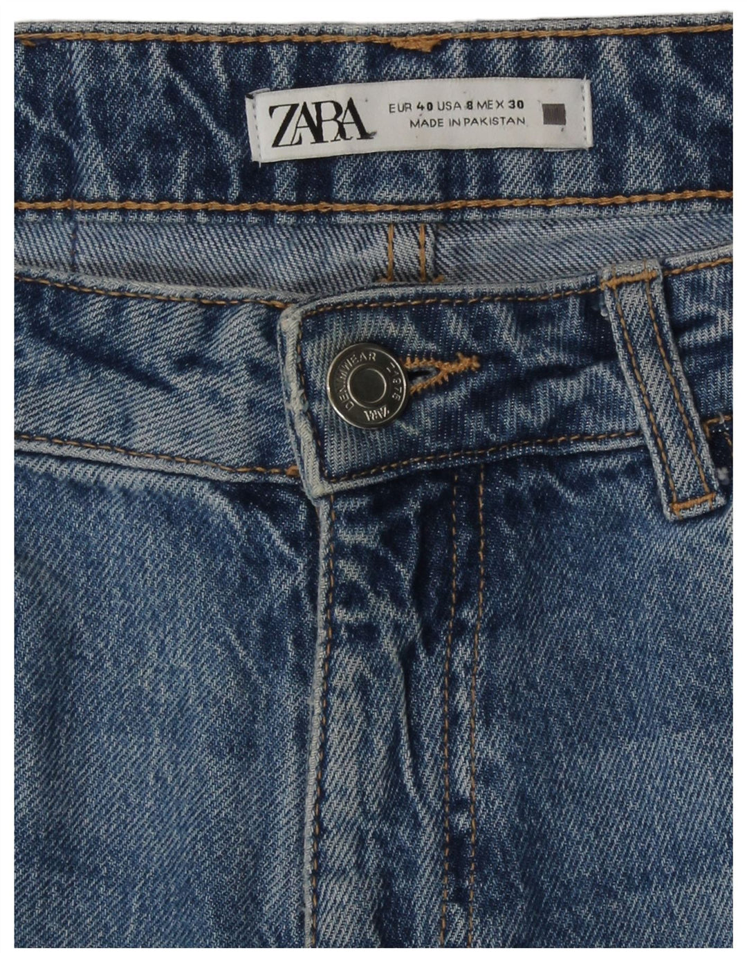 Женские джинсы с высокой талией Zara EU 40 Medium W30 L28 Синие