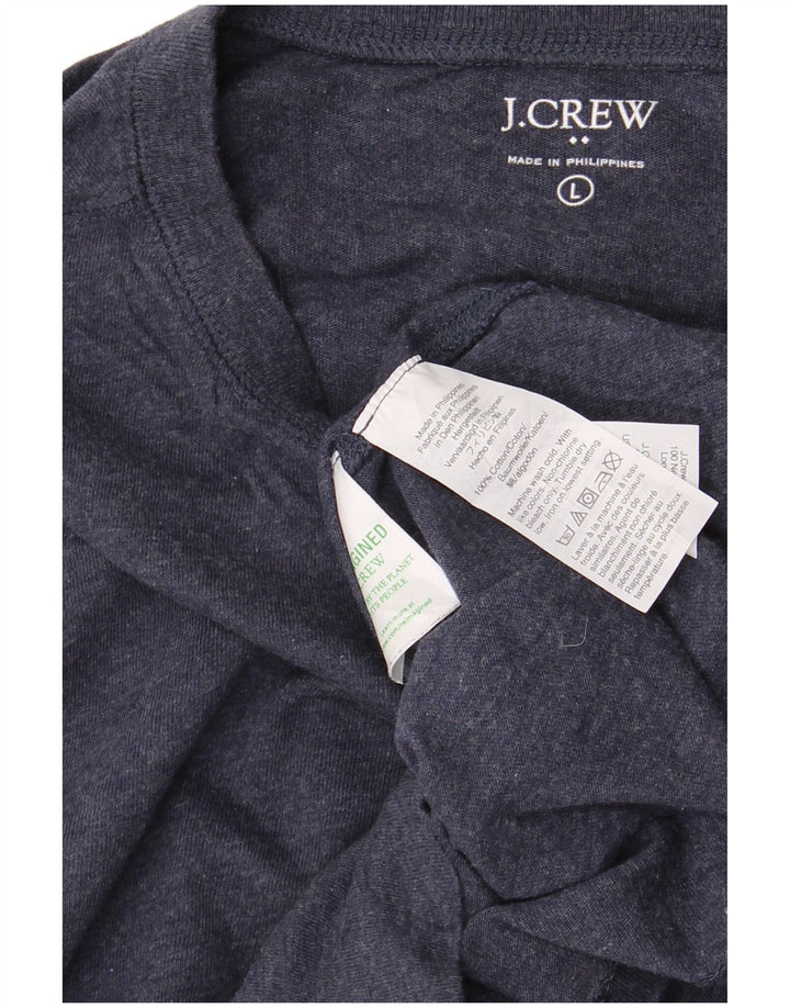 Мужской топ J. Crew с длинным рукавом, большой размер, темно-синий, хлопок