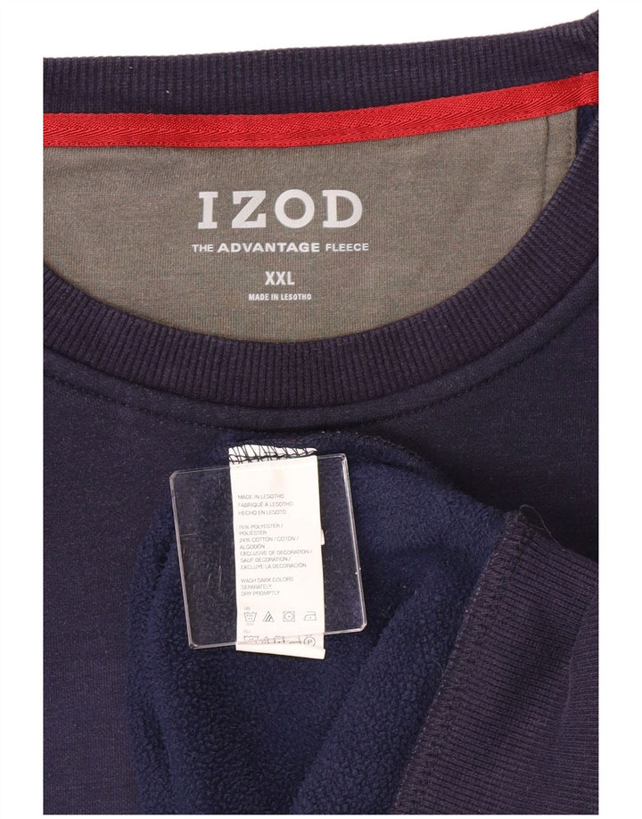 Мужской свитшот Izod 2XL темно-синий полиэстер