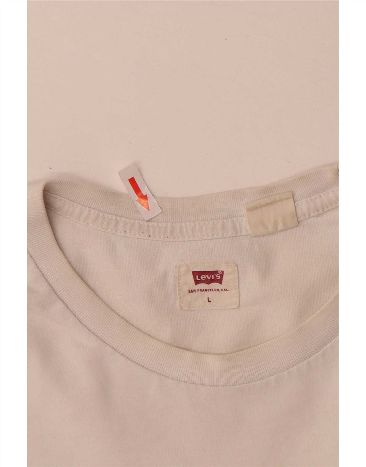 Мужская футболка с рисунком Levi's, большая белая