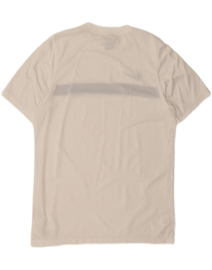 Мужская футболка Nike Dri Fit Top XL, белый полиэстер с цветными блоками