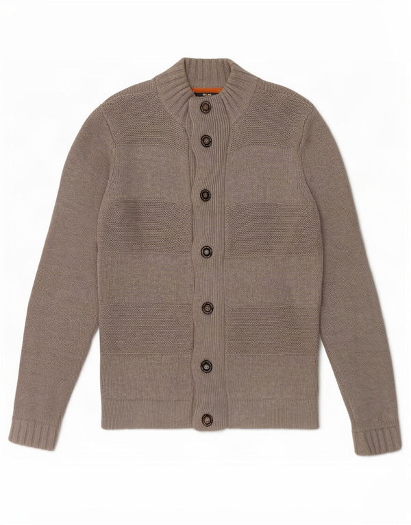 Мужской кардиган Jack & Jones, хлопковый свитер в серую полоску среднего размера