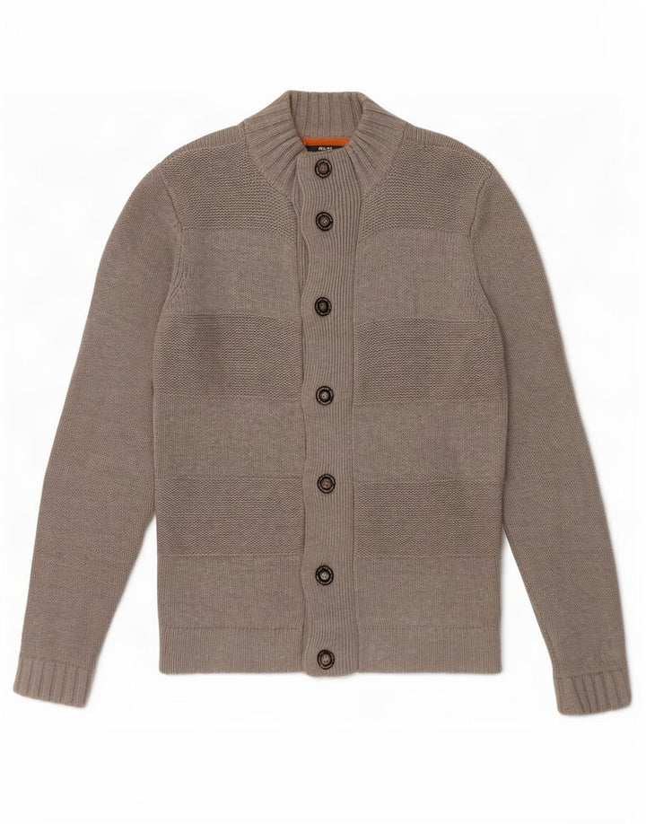Мужской кардиган Jack & Jones, хлопковый свитер в серую полоску среднего размера