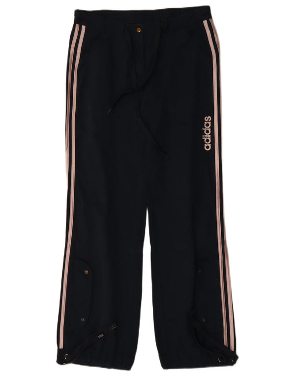 Женские прямые повседневные брюки Adidas UK 8 Small W30 L30 Темно-синий хлопок