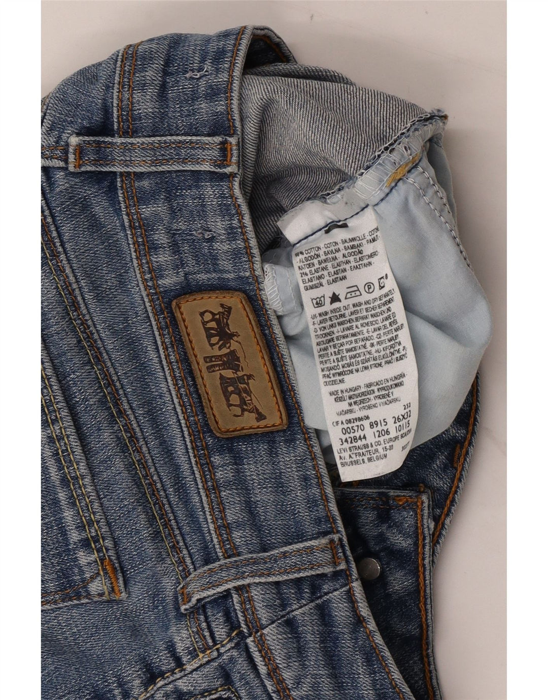 Женские джинсовые шорты Levi's 570 W26, маленькие синие, хлопок