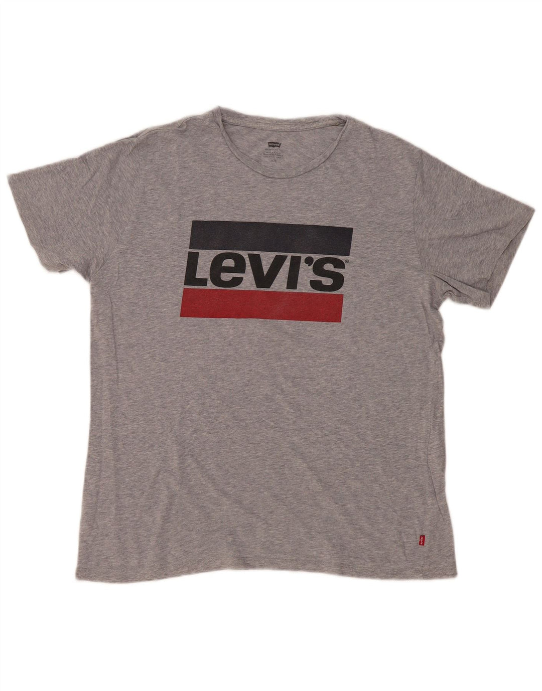 Мужская футболка с рисунком Levi's, большая серая в крапинку