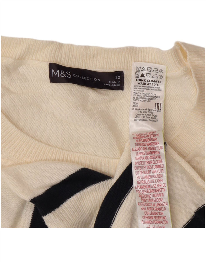 Женский джемпер с круглым вырезом Marks & Spencer UK 20 2XL, разноцветный
