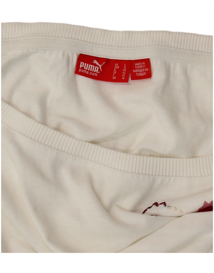 Женская футболка с рисунком PUMA Top UK 14 Medium White