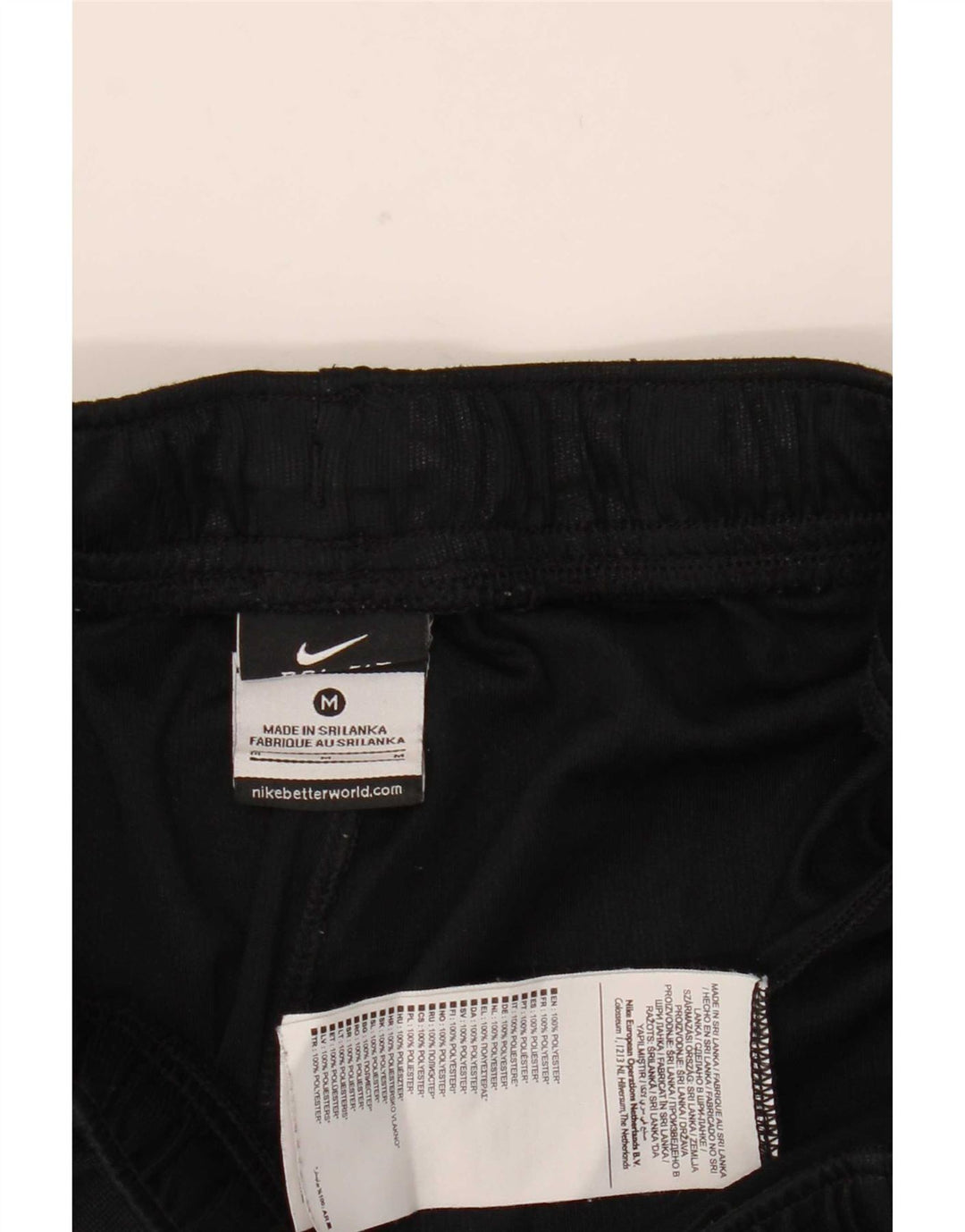Мужские спортивные шорты Nike Dri Fit из полиэстера среднего размера, черные в полоску