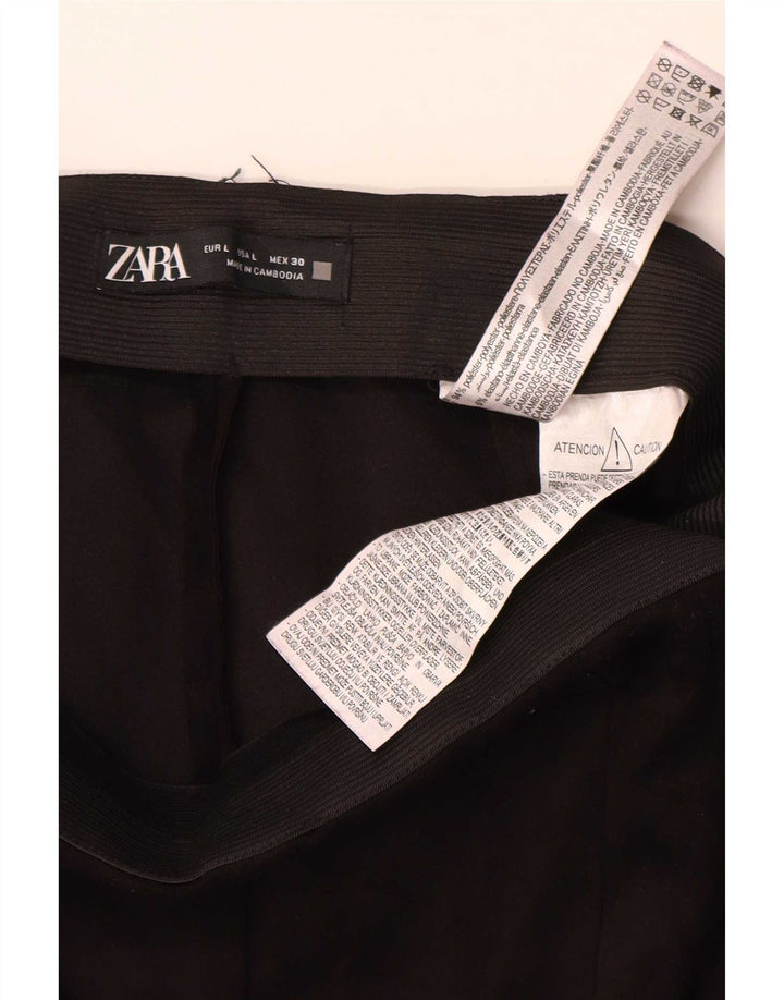 Женские леггинсы Zara UK 14, большие черные полиэстер