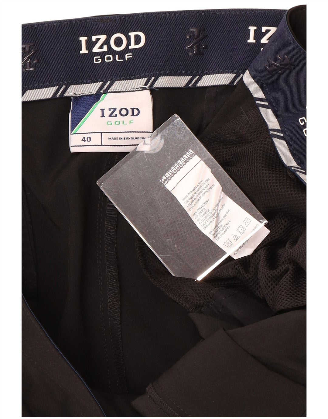 IZOD Мужские шорты-карго для гольфа W40 XL, черные, полиэстер