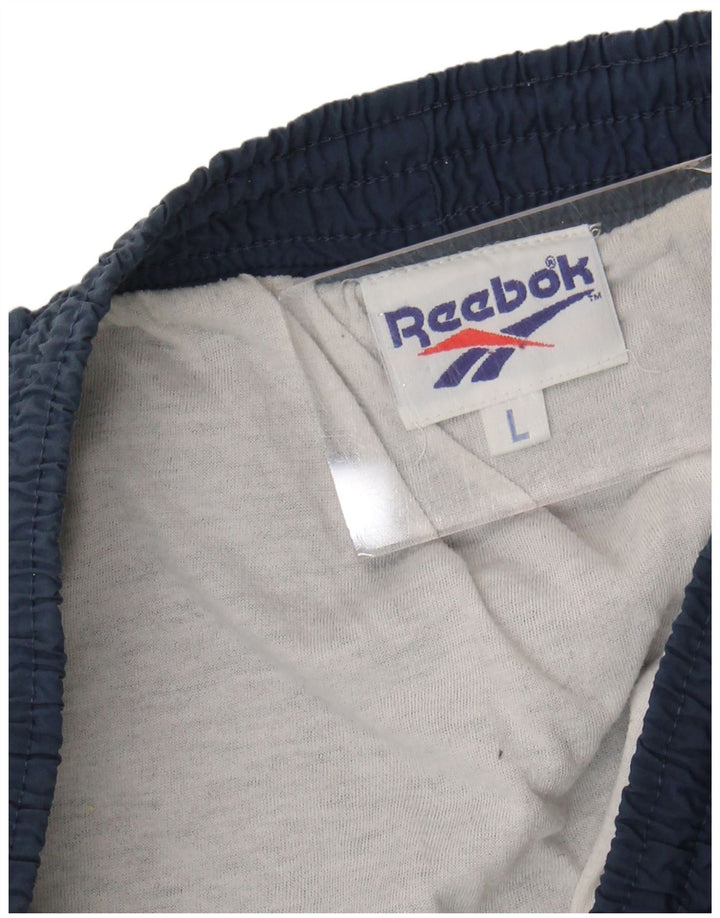 Мужские спортивные шорты Reebok, большие, темно-синие, нейлоновые