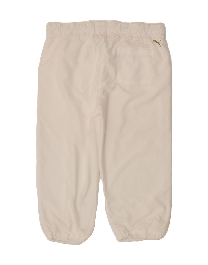 PUMA Womens Capri Tracksuit Trousers Joggers UK 8 Small  White Polyester Vintage Puma and Second-Hand Puma from Messina Hembry 