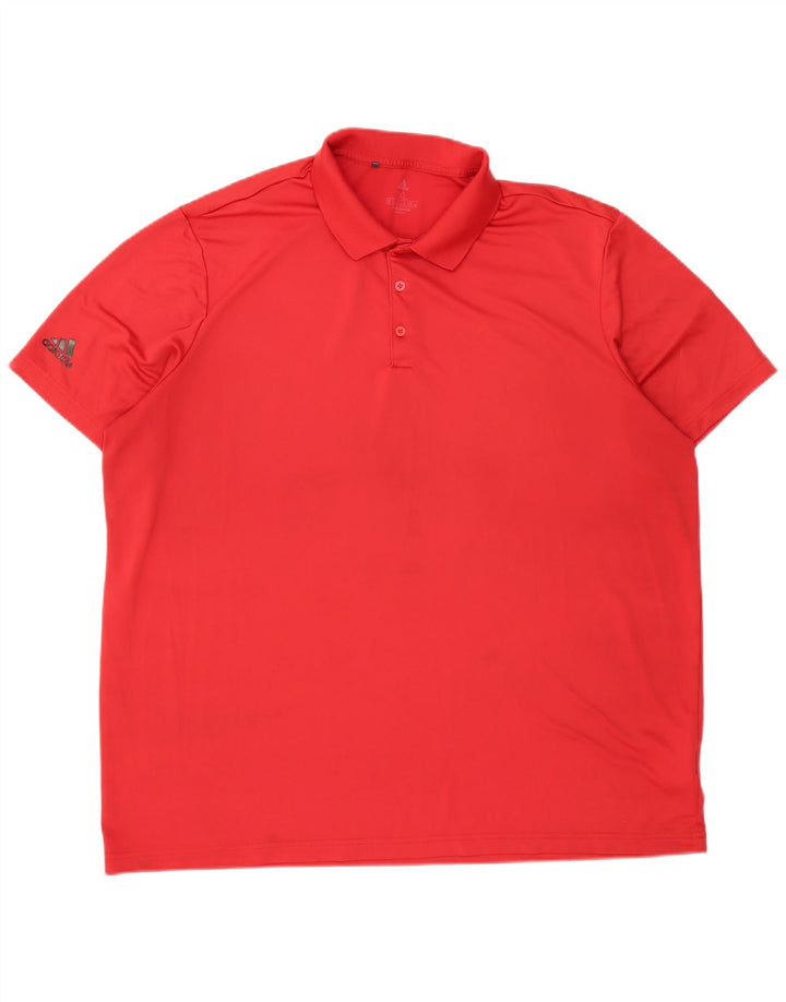 Мужская рубашка-поло ADIDAS 2XL, красный полиэстер
