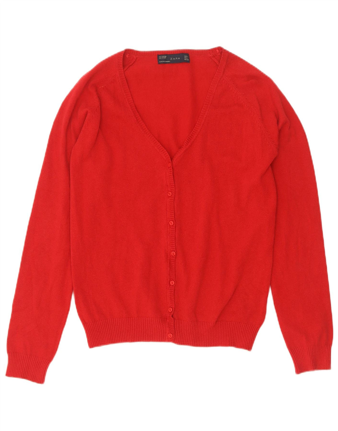 Женский кардиган Zara UK 14, большой красный