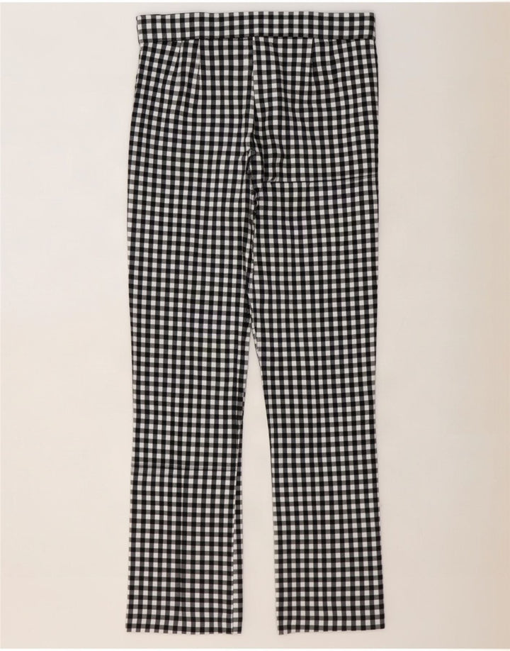 Женские повседневные брюки Zara Bootcut, большие W30 L27, черные в клетку