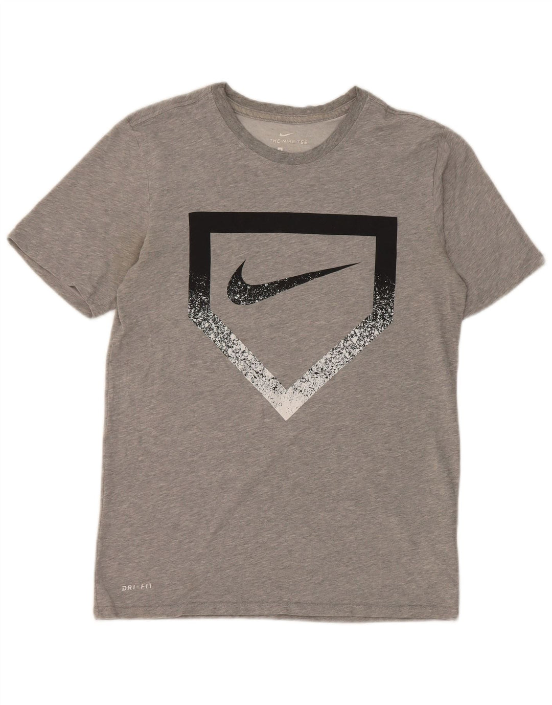 Мужская футболка с рисунком Nike Dri Fit, маленький серый хлопковый топ