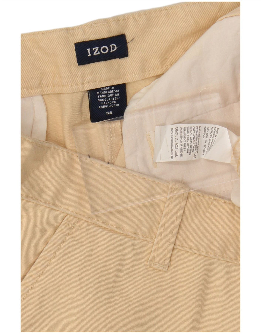IZOD Мужские шорты карго W38 XL Бежевые, хлопок