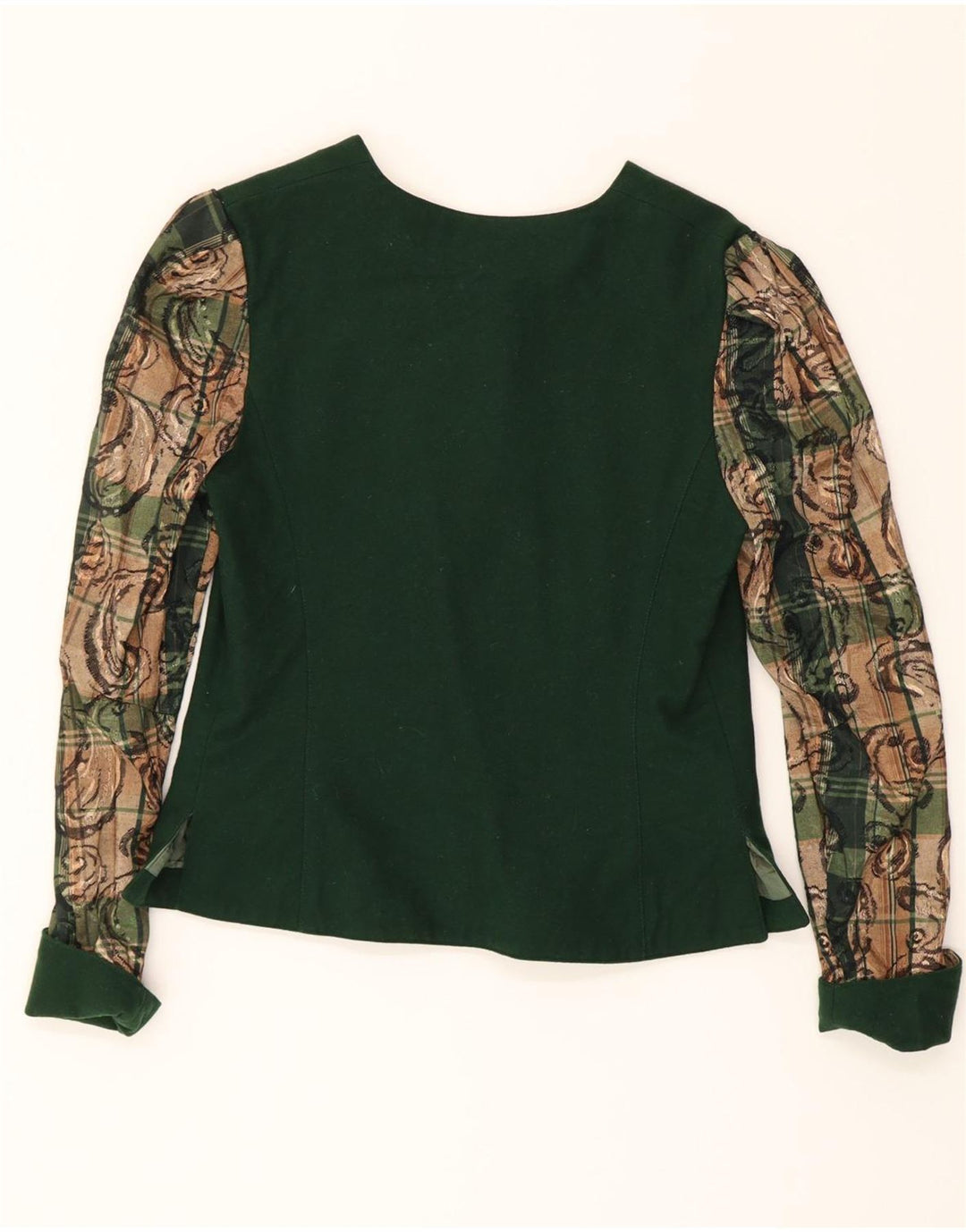 VINTAGE Womens 5 Button Blazer Jacket IT 38 XS Green Check Vintage Vintage and Second-Hand Vintage from Messina Hembry 