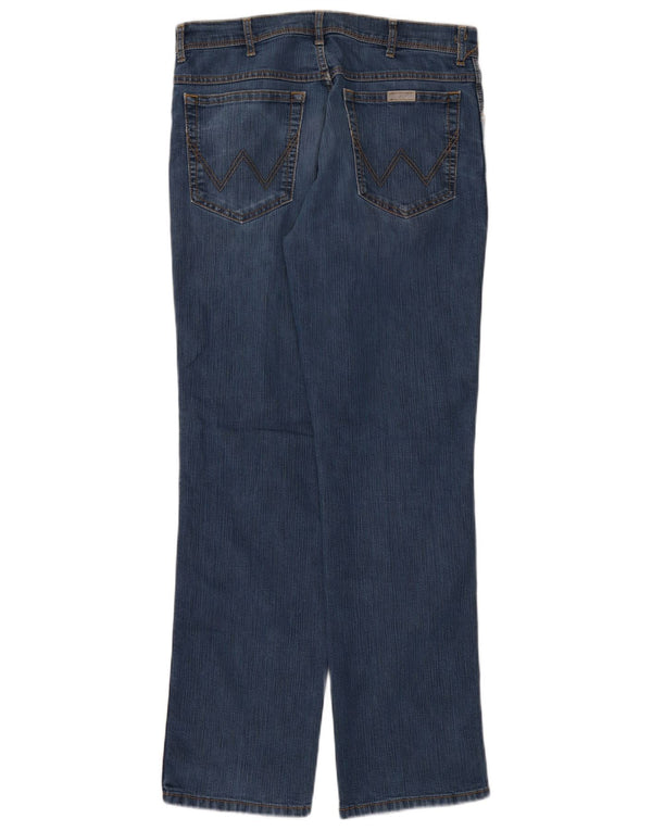 Мужские прямые джинсы Wrangler стандартного кроя W34 L32, синие, хлопок