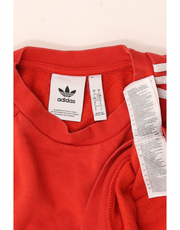 Мужской свитер Adidas, большой красный хлопковый джемпер