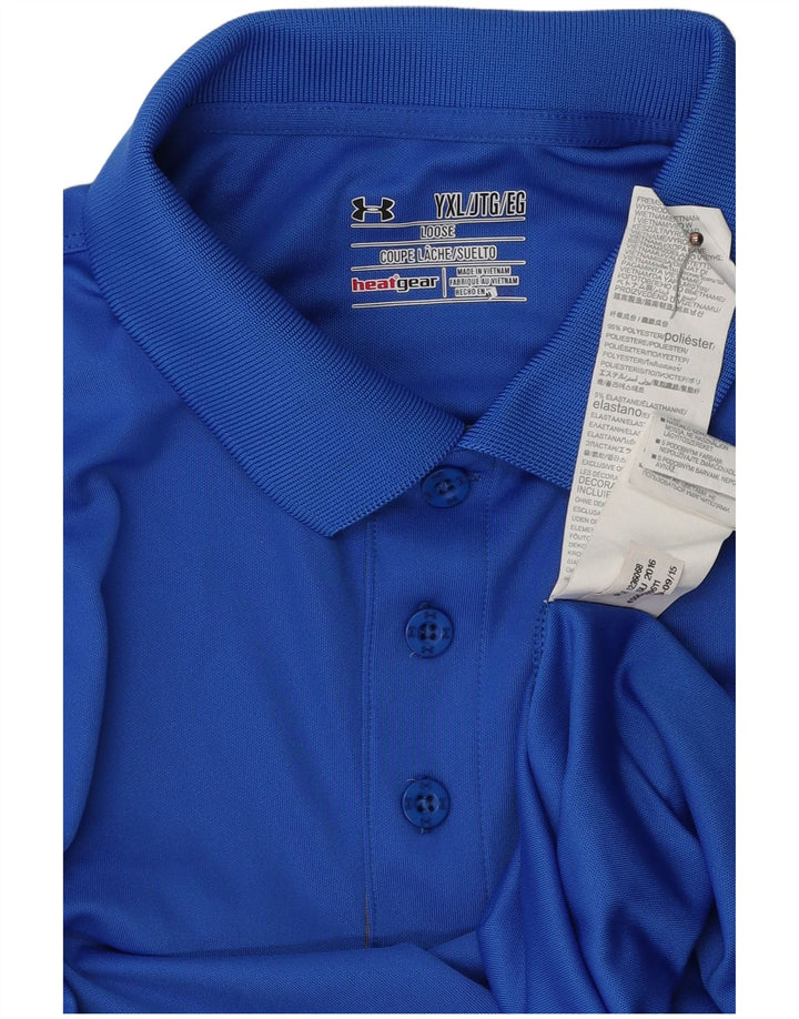 Рубашка-поло Under Armour для мальчиков Heat Gear 13–14 лет, XL, синий полиэстер