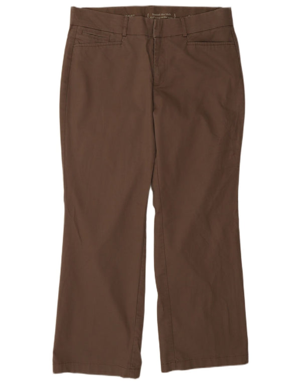 DOCKERS Женские прямые повседневные брюки США 12, большие W32 L28, коричневые