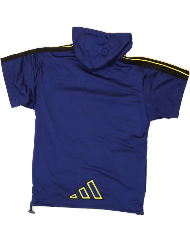 ADIDAS Boys Graphic Tracksuit Top Jacket 15-16 Years Large Navy Blue Vintage Adidas and Second-Hand Adidas from Messina Hembry 
