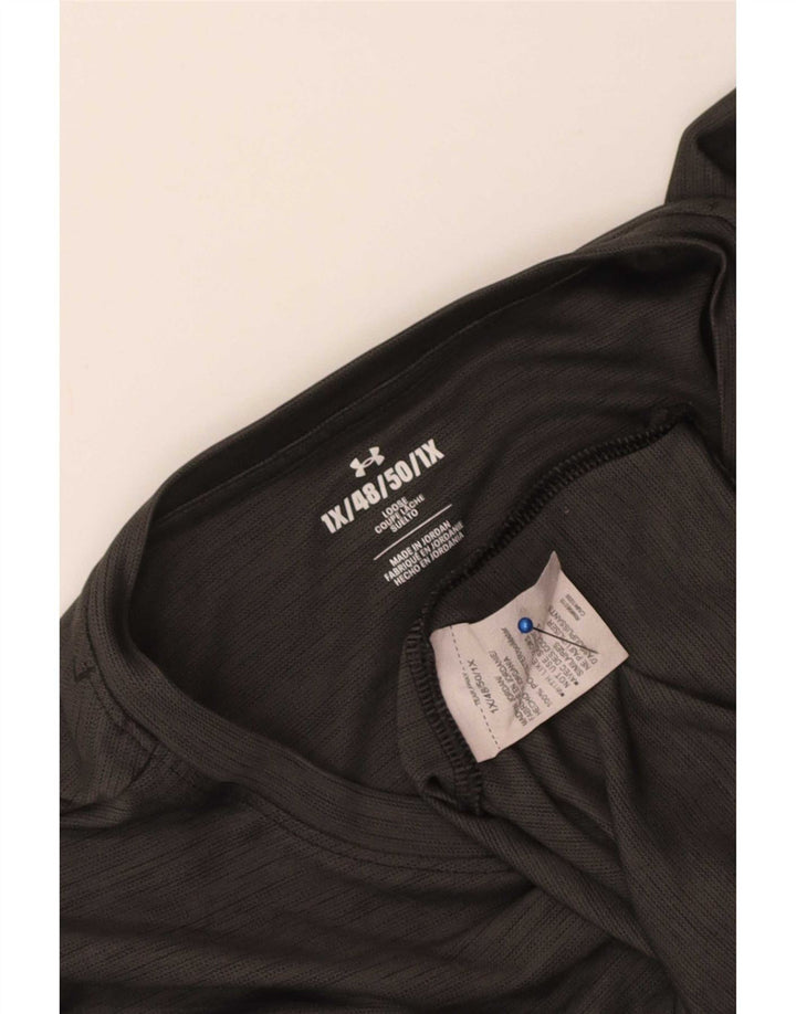 Мужская футболка Under Armour Top XL серого цвета с крапинками из полиэстера