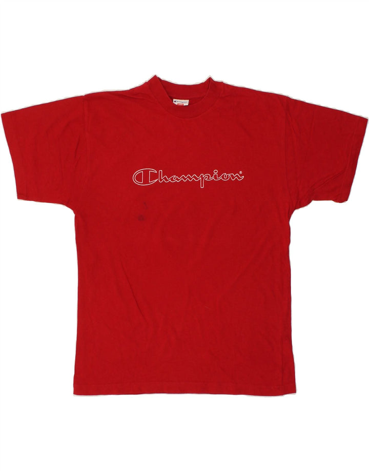 CHAMPION Mens Graphic T-Shirt Top Large Red Cotton Vintage Champion and Second-Hand Champion from Messina Hembry 