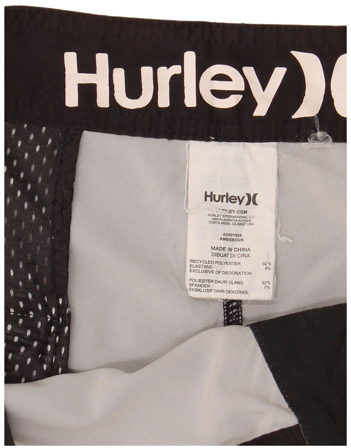 Мужские шорты для плавания Hurley XL, полиэстер в черную полоску