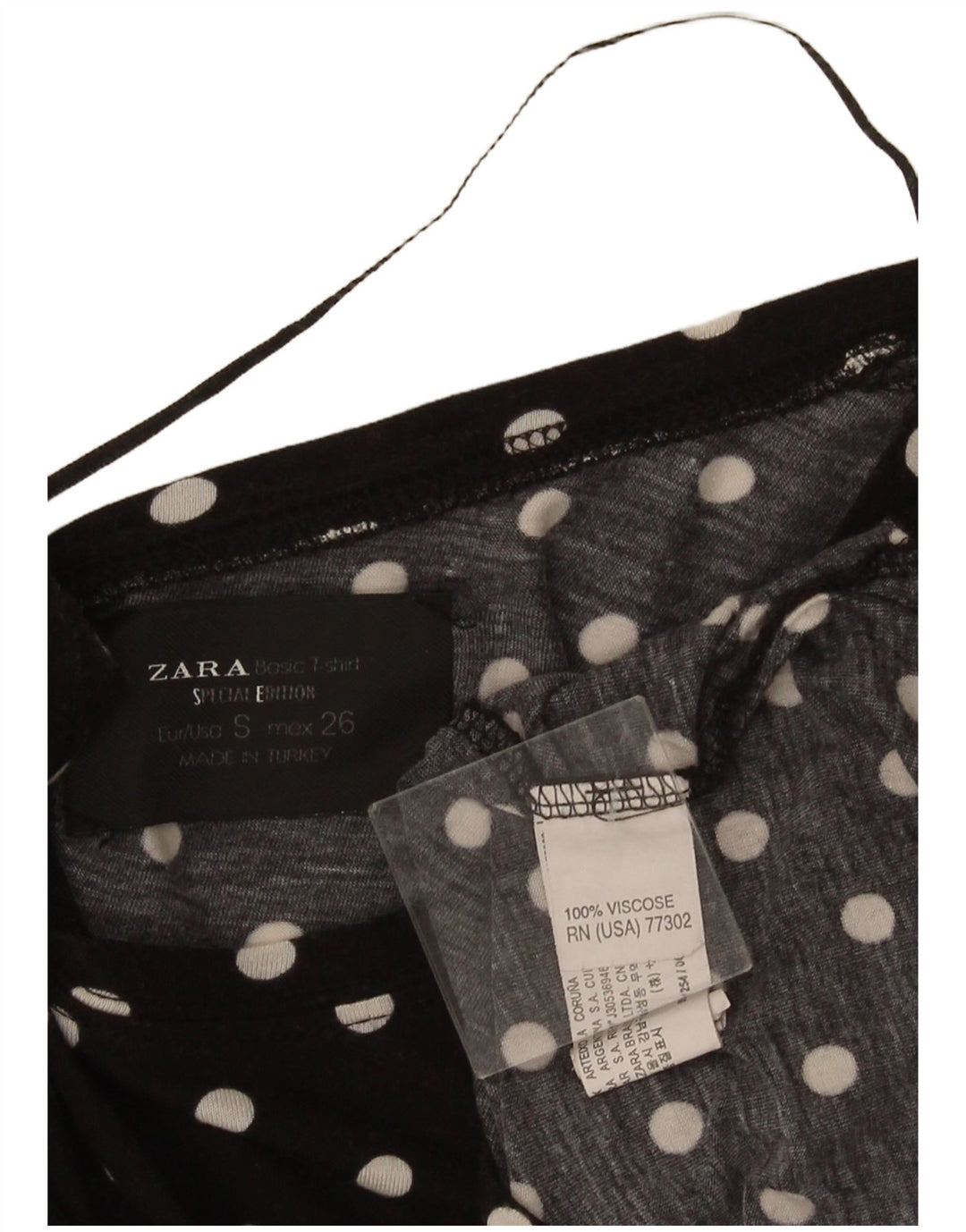 Женский оверсайз-кардиган Zara UK 10, маленький черный вискоза в горошек