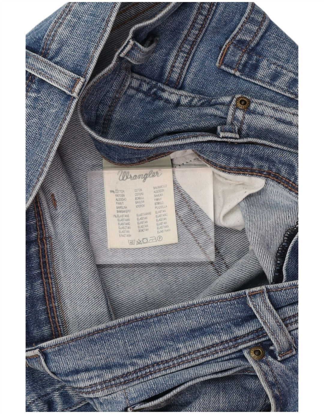 Джинсы мужские прямые WRANGLER W36 L34 синие, хлопок